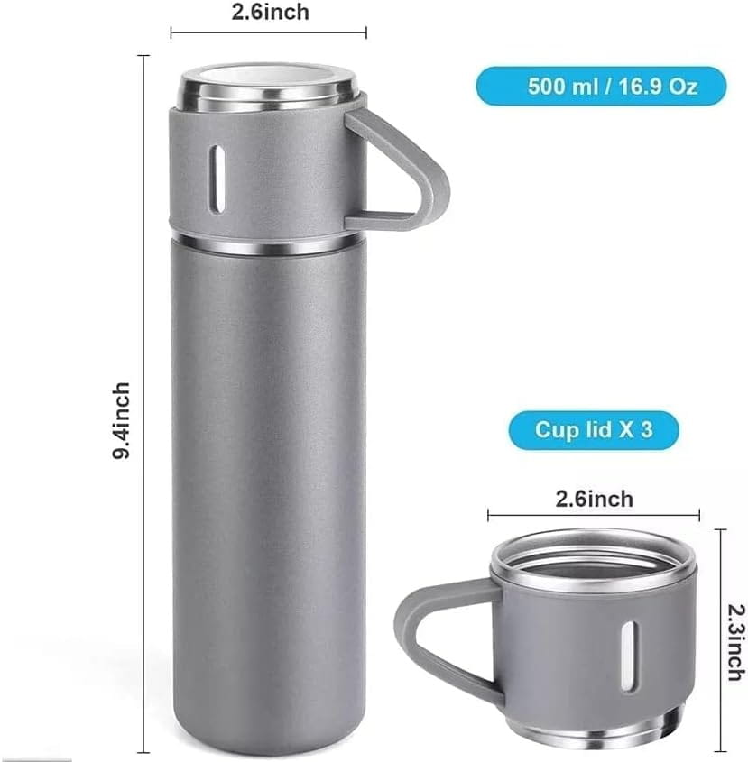 3 in 1 Vacuum Flask Bottle Set - Image 4