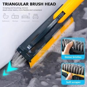 2 in 1 Bathroom Cleaning Brush with Wiper