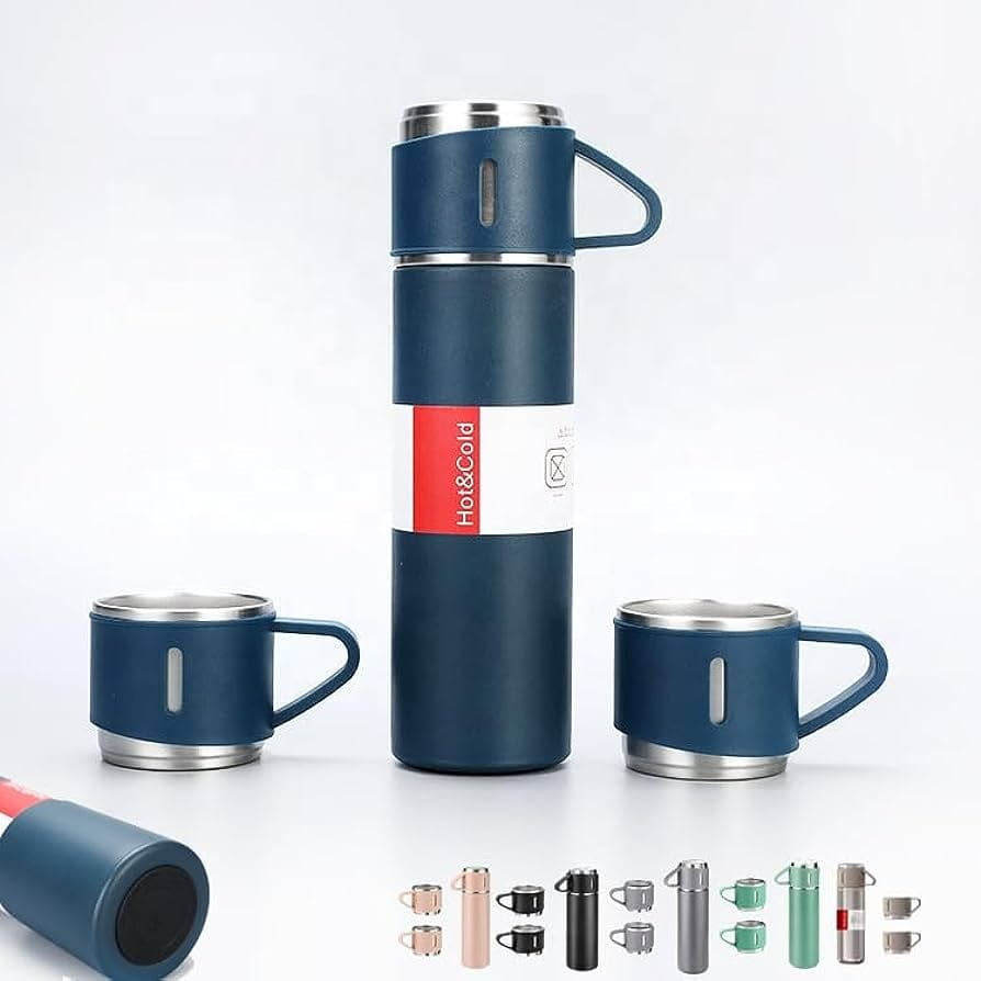 3 in 1 Vacuum Flask Bottle Set - Image 2