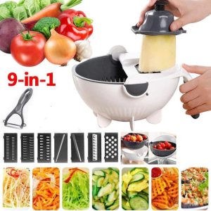9 in1 Vegetable Peeler With Drain Basket