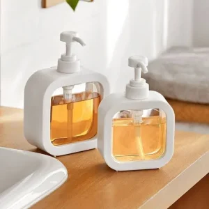 transparent liquid soap dispenser bottle 500ml press pump