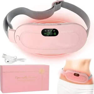 period cramp relief belt with heat and vibration settings