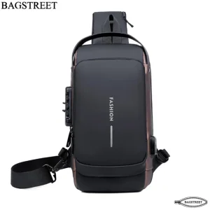 anti-theft sling bag – crossbody bag with USB charging port black1 anti-theft sling bag - crossbody bag with USB charging port black