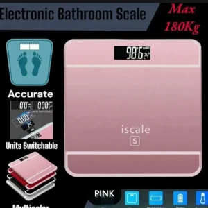 digital body weighing scale with tempered glass and LED display