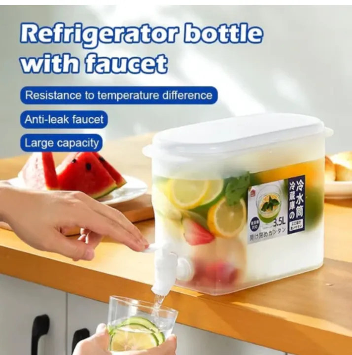 3.5 Liter Refrigerator Water Cooler & Beverage Dispenser with Faucet - Image 4