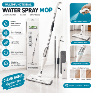 spray mop with water tank and microfiber pad 125cm handle