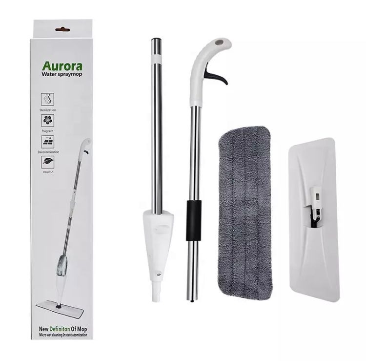 Spray Mop with Microfiber Pad – 360 Degree Water Spray Floor Mop, Flat Mop with Built-in Water Tank, Stainless Steel Handle - Image 2