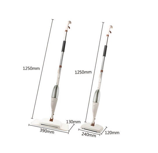 Spray Mop with Microfiber Pad – 360 Degree Water Spray Floor Mop, Flat Mop with Built-in Water Tank, Stainless Steel Handle - Image 4