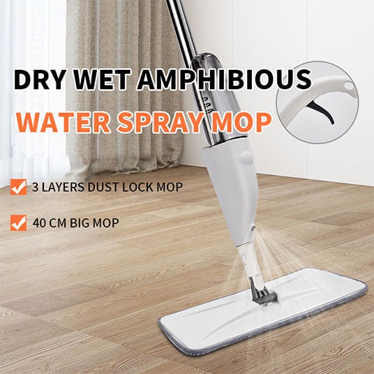Spray Mop with Microfiber Pad – 360 Degree Water Spray Floor Mop, Flat Mop with Built-in Water Tank, Stainless Steel Handle - Image 10